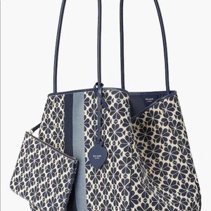 Kate Spade Flower Jacquard Stripe Everything Tote